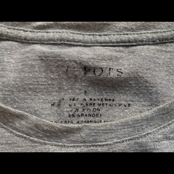 Talbots Size:Small Silver Metallic Tee Shirt! - Picture 5 of 12